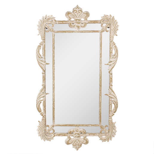 Oglinda perete mdf bej 45x3x81 cm