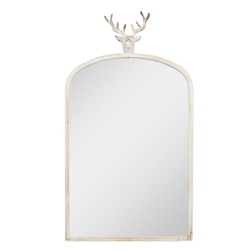 Oglinda perete rama metal alb vintage Ren 58x10x105 cm