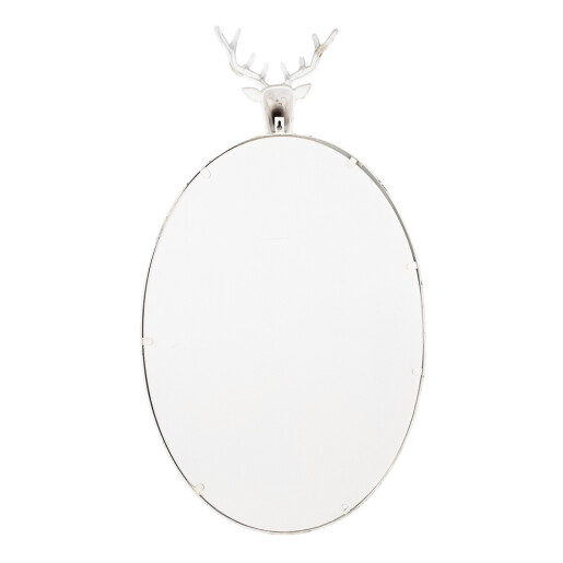 Oglinda perete rama metal alb vintage Ren 50x10x89 cm