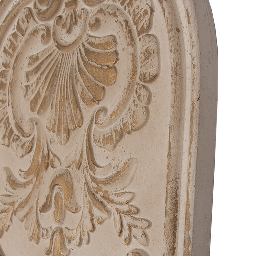 Oglinda perete lemn bej auriu vintage 48x4x180 cm