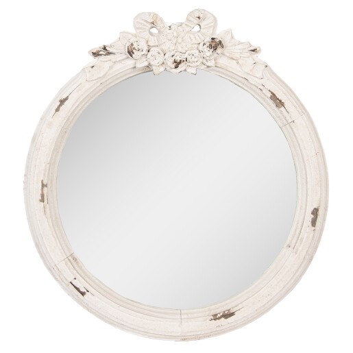 Oglinda perete polirasina alba vintage 48x6x52 cm