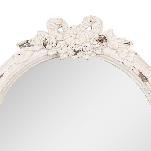 Oglinda perete polirasina alba vintage 48x6x52 cm