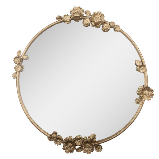 Oglinda perete metal auriu 76x4x79 cm