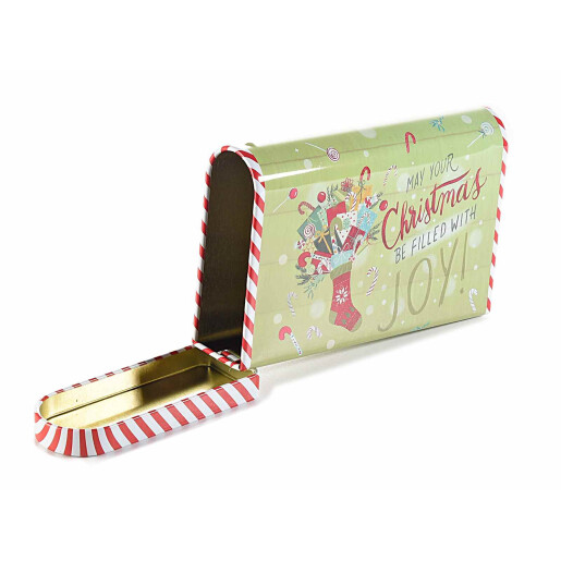 Cutie metal multicolor Craciun 10.5x3x7 cm