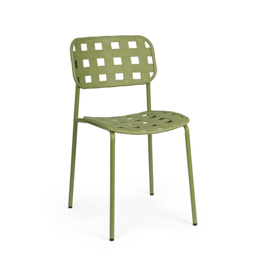 Set 4 scaune gradina otel verde Clover 52x40x80h