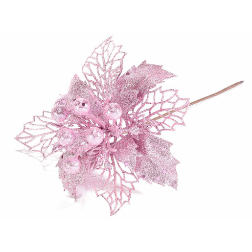 Craciunita artificiala roz 15x24 cm