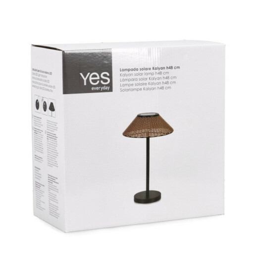 Veioza incarcare solara neagra maro Ø30x48h