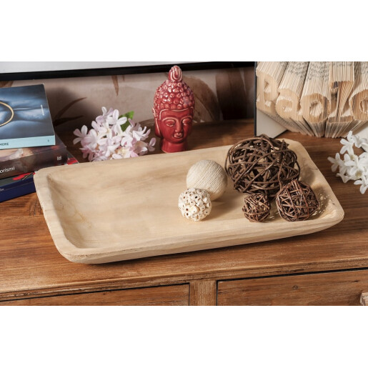 Platou servire lemn natur 41 x 23,5 cm