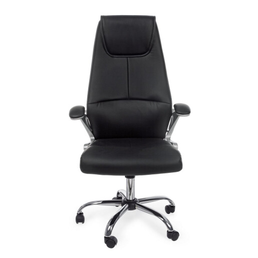 Scaun birou negru argintiu Camberra 55x61x118/128h