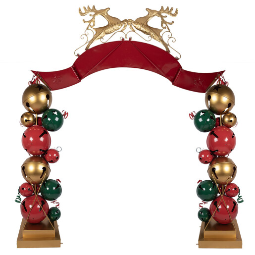 Arcada Craciun metal cu leduri 263x55x309 cm
