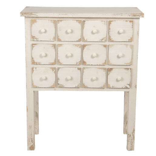 Comoda lemn alb vintage 78x36x95 cm