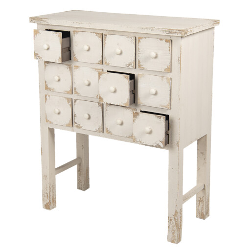 Comoda lemn alb vintage 78x36x95 cm