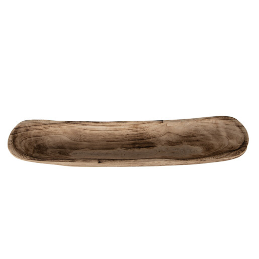 Bol decorativ lemn maro 60x8x12 cm