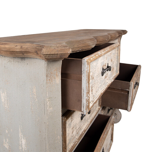Comoda lemn bej gri 135x41x89 cm
