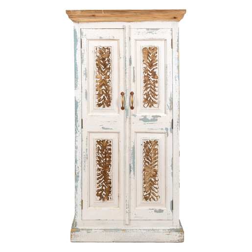 Dulap lemn alb maro 76x38x151 cm