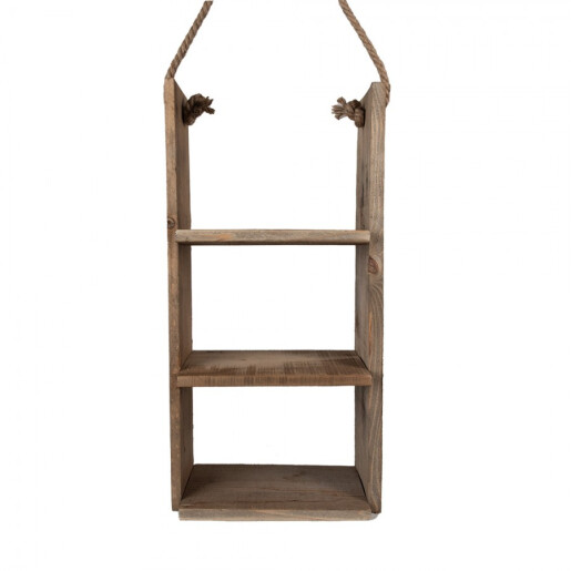 Raft perete lemn maro 28x16x59 cm