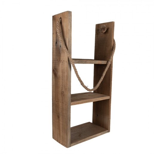 Raft perete lemn maro 28x16x59 cm