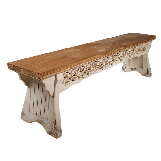 Banca lemn maro bej 169x36x46 cm