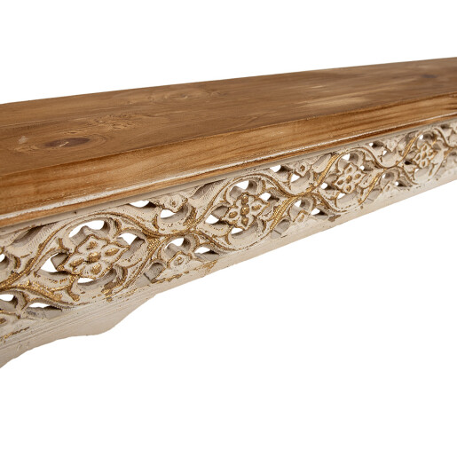 Banca lemn maro bej 169x36x46 cm