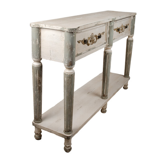 Consola lemn gri bej vintage 141x36x92 cm