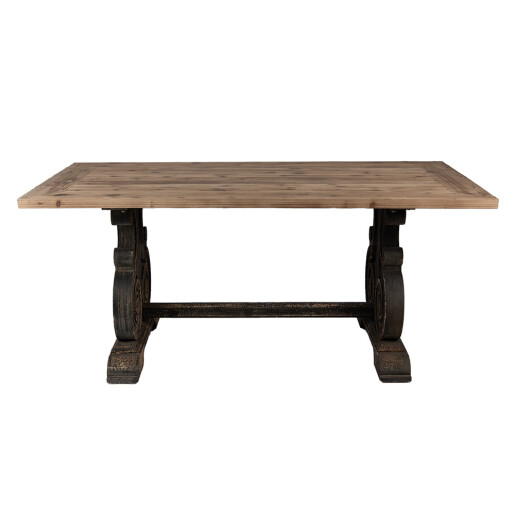Masa dining lemn masiv maro vintage 180x90x78 cm