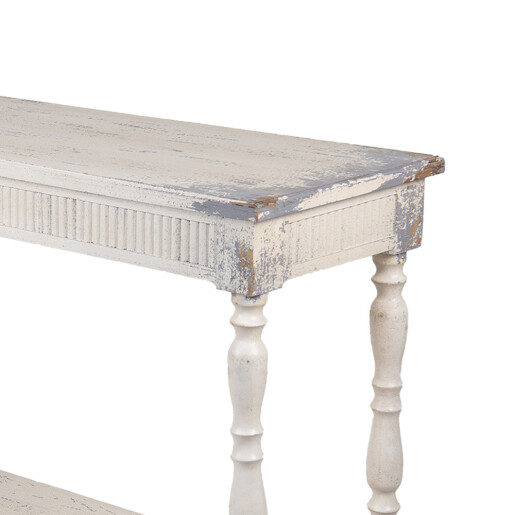 Consola lemn alb vintage 110x35x78 cm