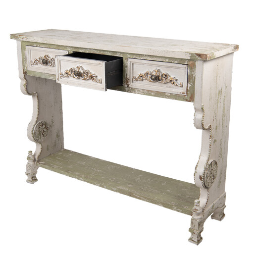 Consola lemn multicolor vintage 129x36x99 cm
