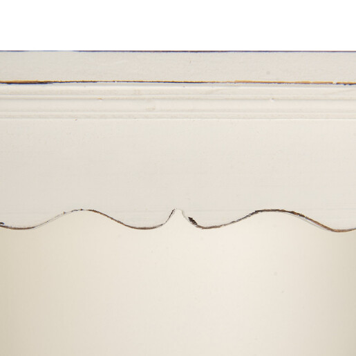 Raft perete lemn alb vintage 46x14x67 cm