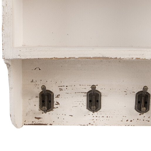 Raft perete lemn bej vintage 36x17x57 cm