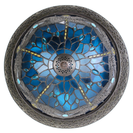 Lustra sticla polirasina decor libelula Tiffany 38x20 cm