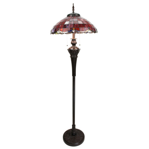 Lampadar polirasina sticla Tiffany 51x166 cm