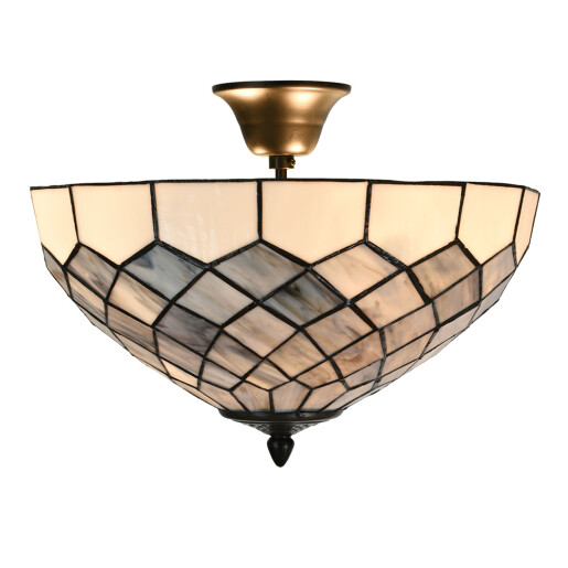 Plafoniera Tiffany metal sticla 41x24 cm