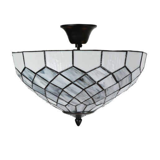 Plafoniera Tiffany metal sticla 41x24 cm