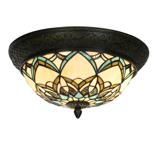 Plafoniera Tiffany polirasina sticla 37x19 cm