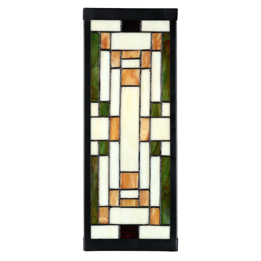 Aplica Tiffany sticla metal multicolora 14x16x40 cm E27