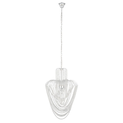 Candelabru metal argintiu sticla transparenta 58x100 cm 