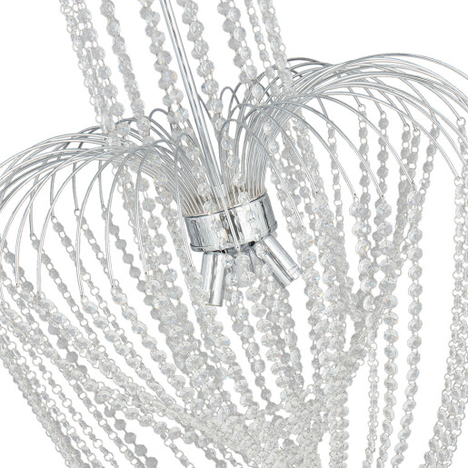 Candelabru metal argintiu sticla transparenta 58x100 cm 