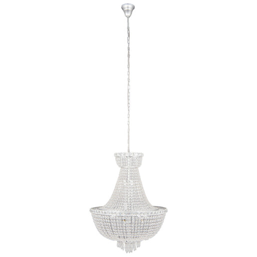 Candelabru fier argintiu sticla 63x78 cm E14