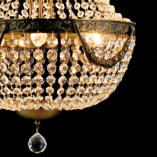 Candelabru metal cupru sticla transparenta 40x64/184 cm