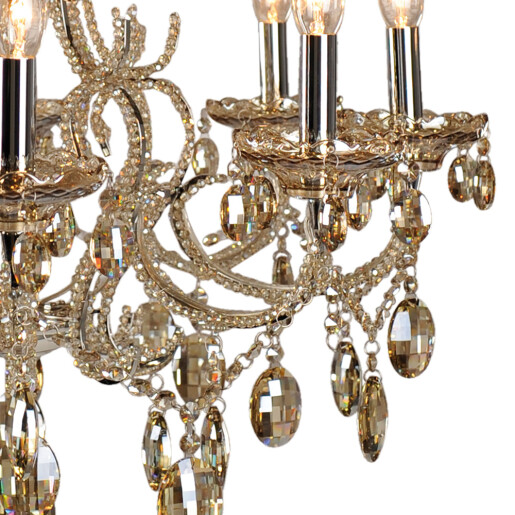Candelabru metal argintiu sticla bej 70x58 cm