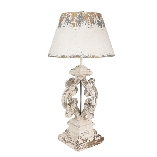 Veioza fier bej gri vintage Ø 40x79 cm E27