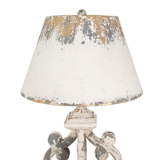 Veioza fier bej gri vintage Ø 40x79 cm E27
