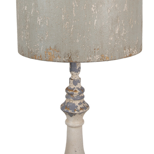 Veioza fier bej gri vintage 33x75 cm E27