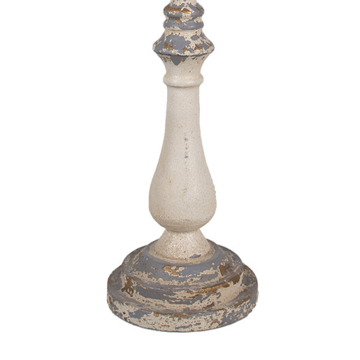 Veioza fier bej gri vintage 33x75 cm E27