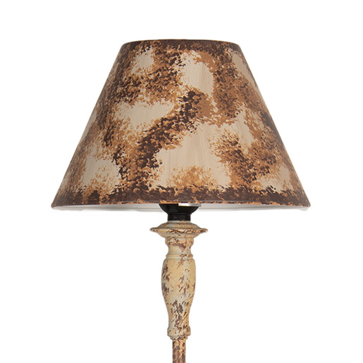 Veioza metal bej maro vintage 22x71 cm, E27