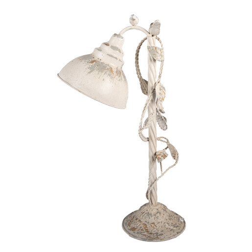 Veioza metal bej vintage 35x19x62 cm E27