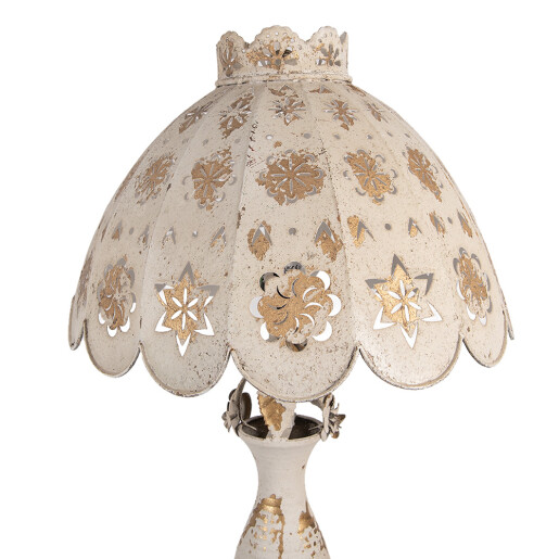 Veioza metal bej auriu Ø 41x69 cm E27