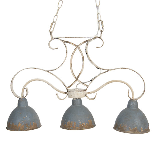 Lustra fier gri alb antichizat 60x15x42 cm