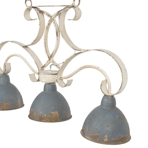 Lustra fier gri alb antichizat 60x15x42 cm