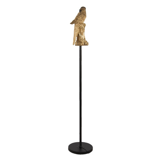 Lampadar polirasina aurie fier negru Papagal 25x139 cm